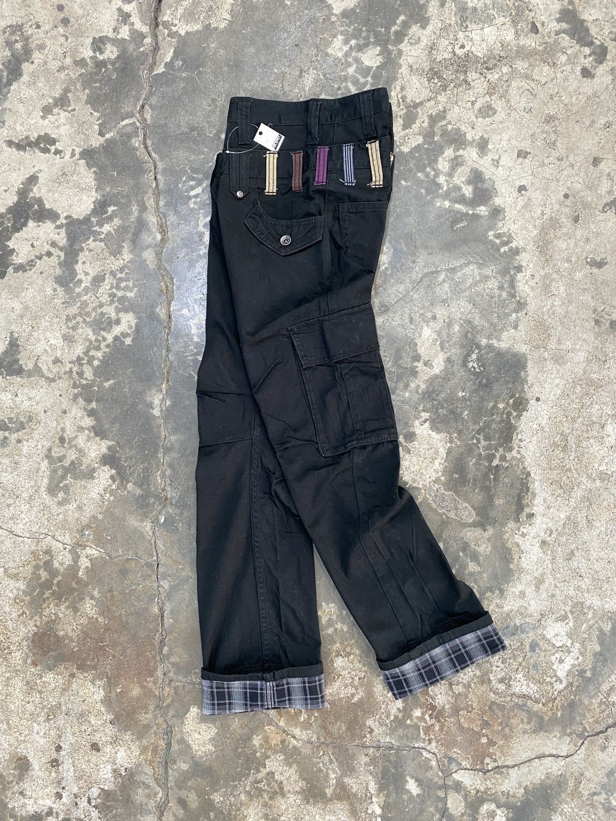 Japanese Brand Barcedos double waist cargo long pants jeans Size US 27 - 1 Thumbnail