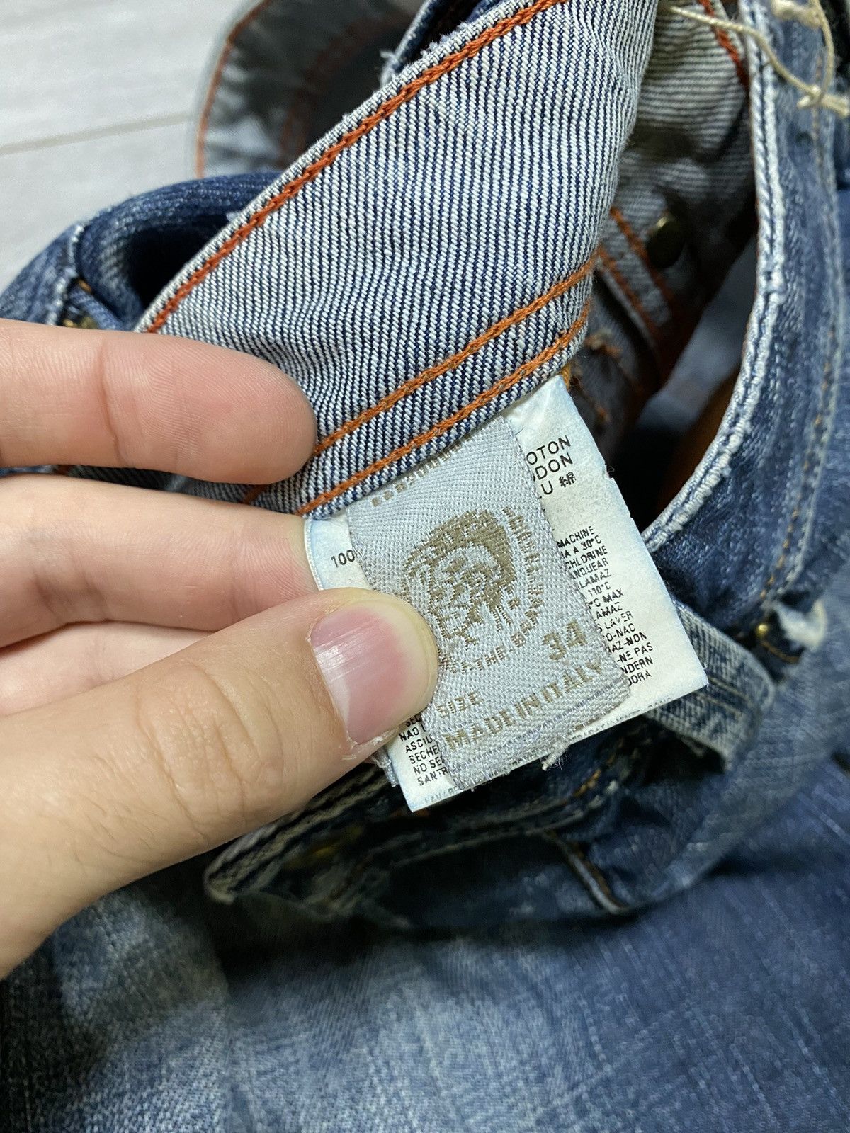 Diesel VINTAGE flare Y2K DIESEL YARIK LOGO DISTRESSED JEANS 34 Size US 34 / EU 50 - 4 Thumbnail