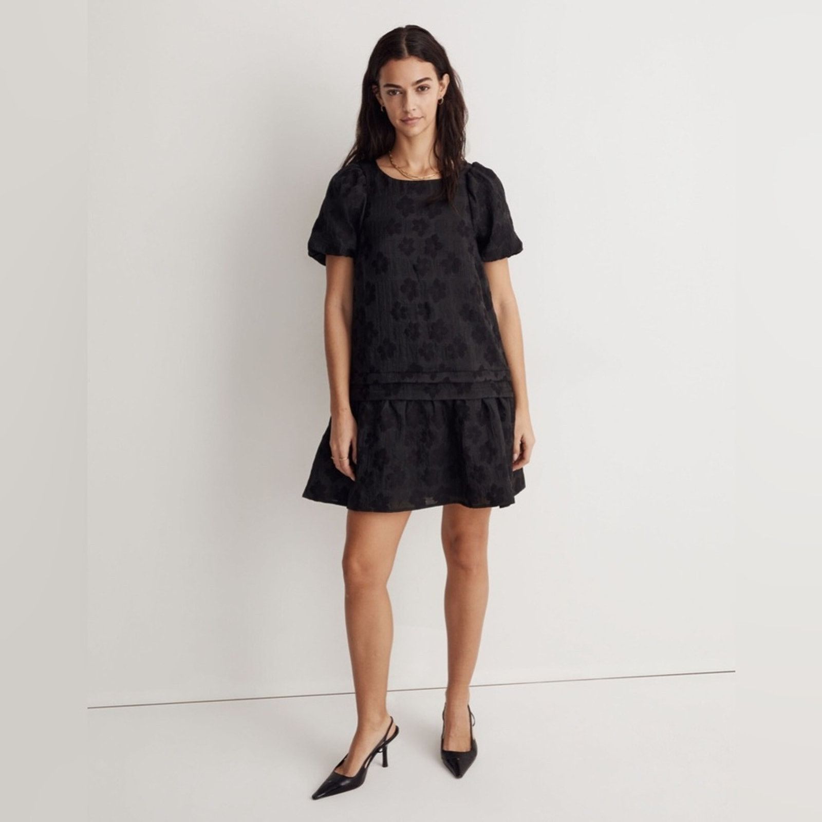 Madewell Madewell Size XL Aida Floral Mini Dress - Black Size XL / US 12-14 / IT 48-50 - 2 Thumbnail
