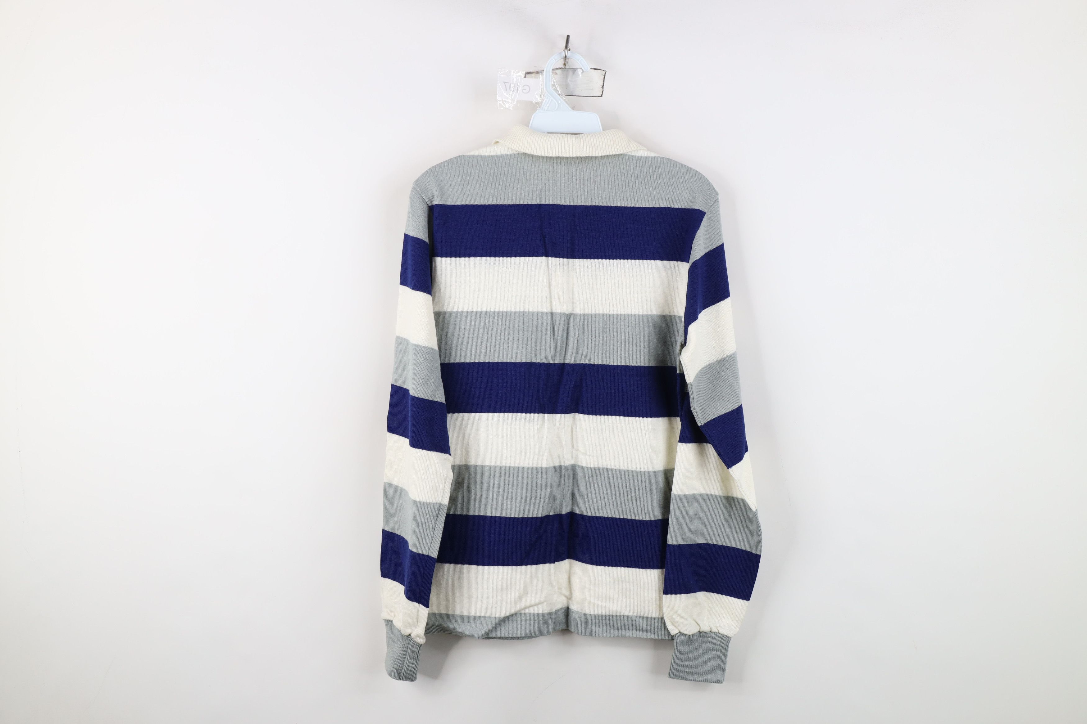 Vintage Vintage 70s Streetwear Block Knit Collared Polo Sweater Size US M / EU 48-50 / 2 - 10 Thumbnail