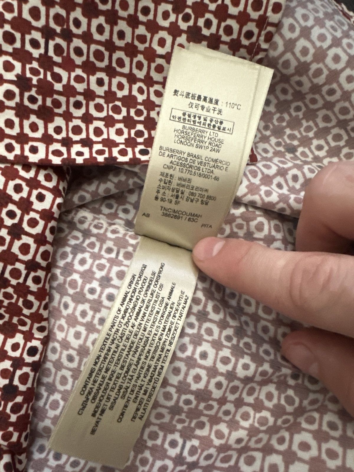 Burberry Burberry Tailored Slim Fit Shirt Size US S / EU 44-46 / 1 - 6 Thumbnail