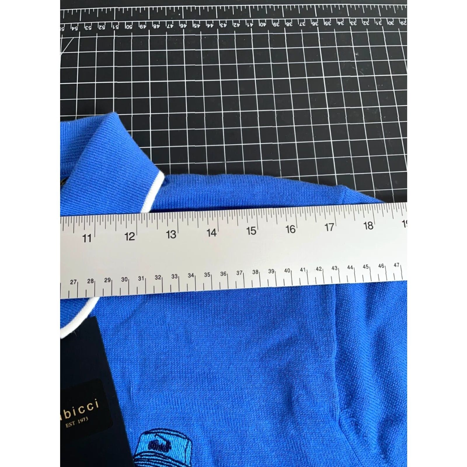 Gabicci VINTAGE Giabicci Polo Shirt Men Large Blue White Bucket Hat Embroidery Casual Knit 90s Retro Size US L / EU 52-54 / 3 - 7 Thumbnail