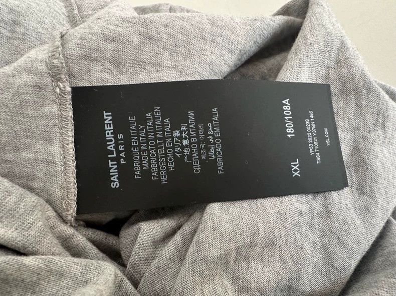 Saint Laurent Paris Saint Laurent Classic Gray T-Shirt XXL-2505 Size US XXL / EU 58 / 5 - 4 Thumbnail
