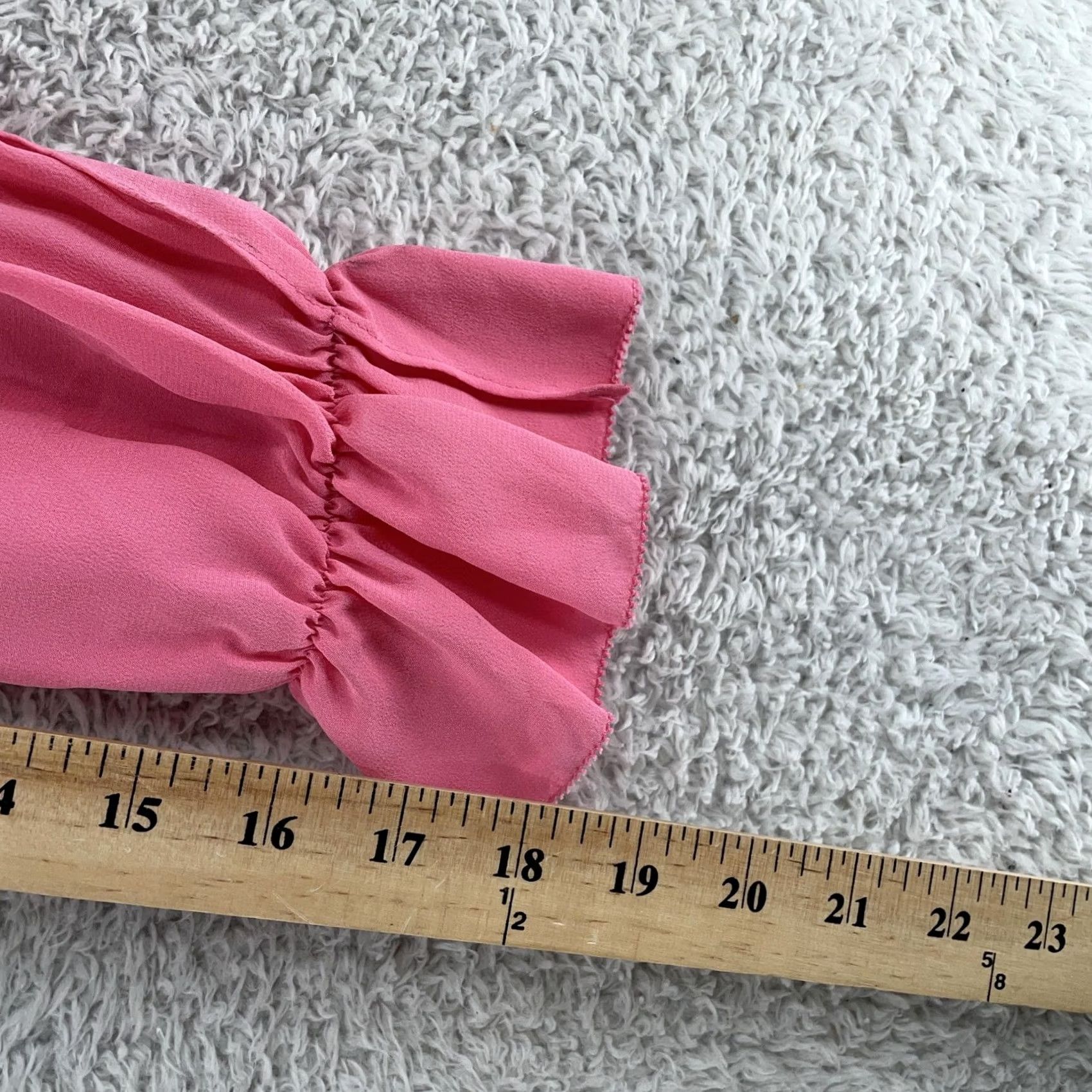 Trina Turk Trina Turk Blouse Womens XS Pink Solid Silk Regular Fit Long Sleeve V Neck Top Size XS / US 0-2 / IT 36-38 - 7 Thumbnail
