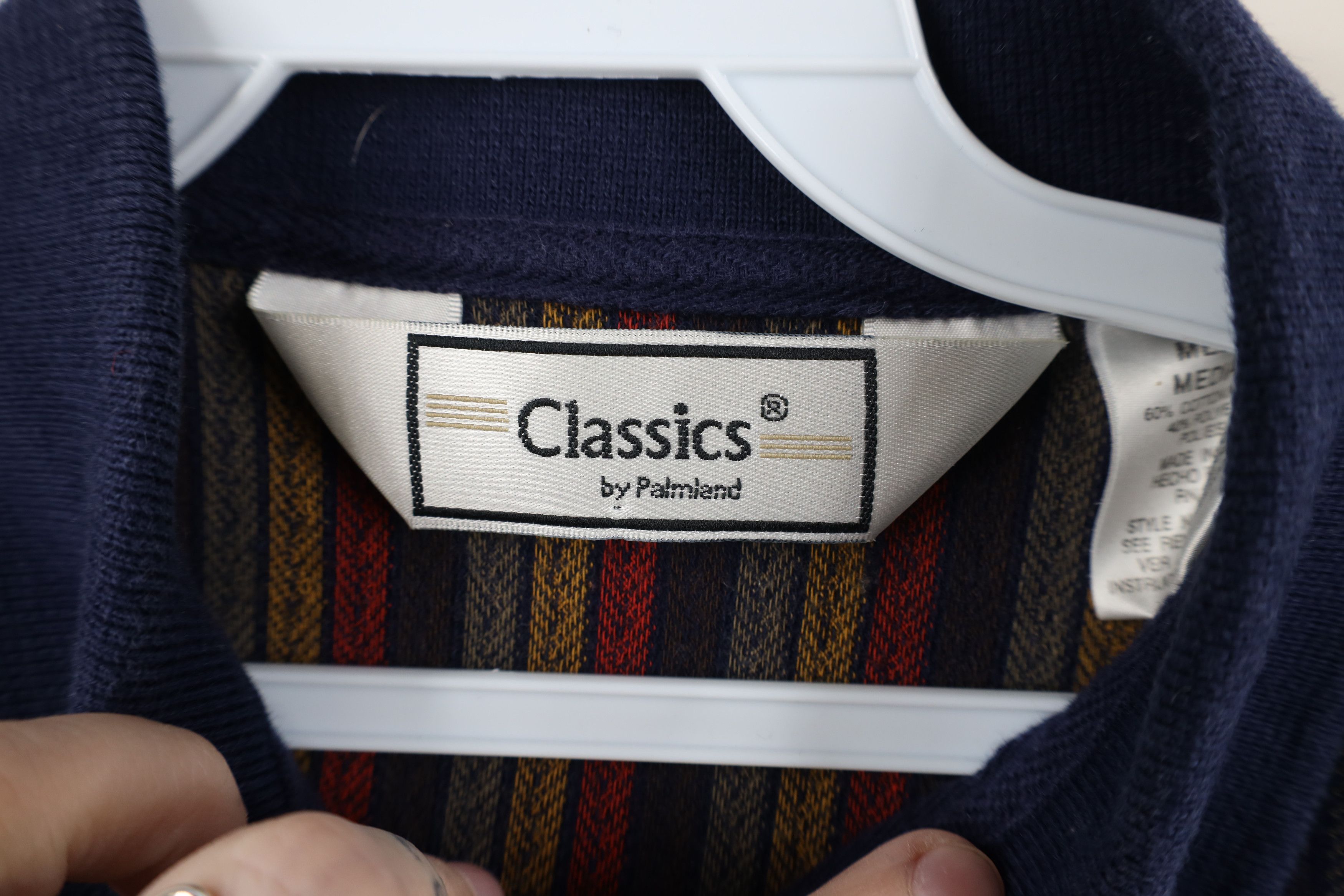 Vintage Vintage 90s Streetwear Striped Knit Pullover Polo Shirt Size US M / EU 48-50 / 2 - 6 Thumbnail