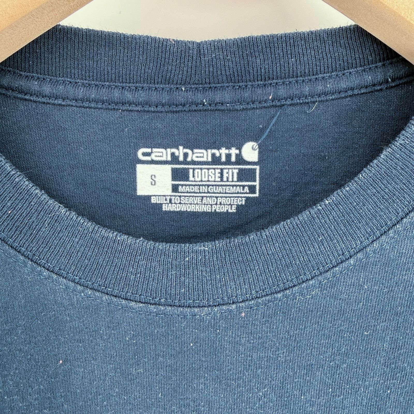 Carhartt Carhartt Long Sleeve Pocket T-Shirt Blue Loose Fit Workwear Size US S / EU 44-46 / 1 - 3 Thumbnail
