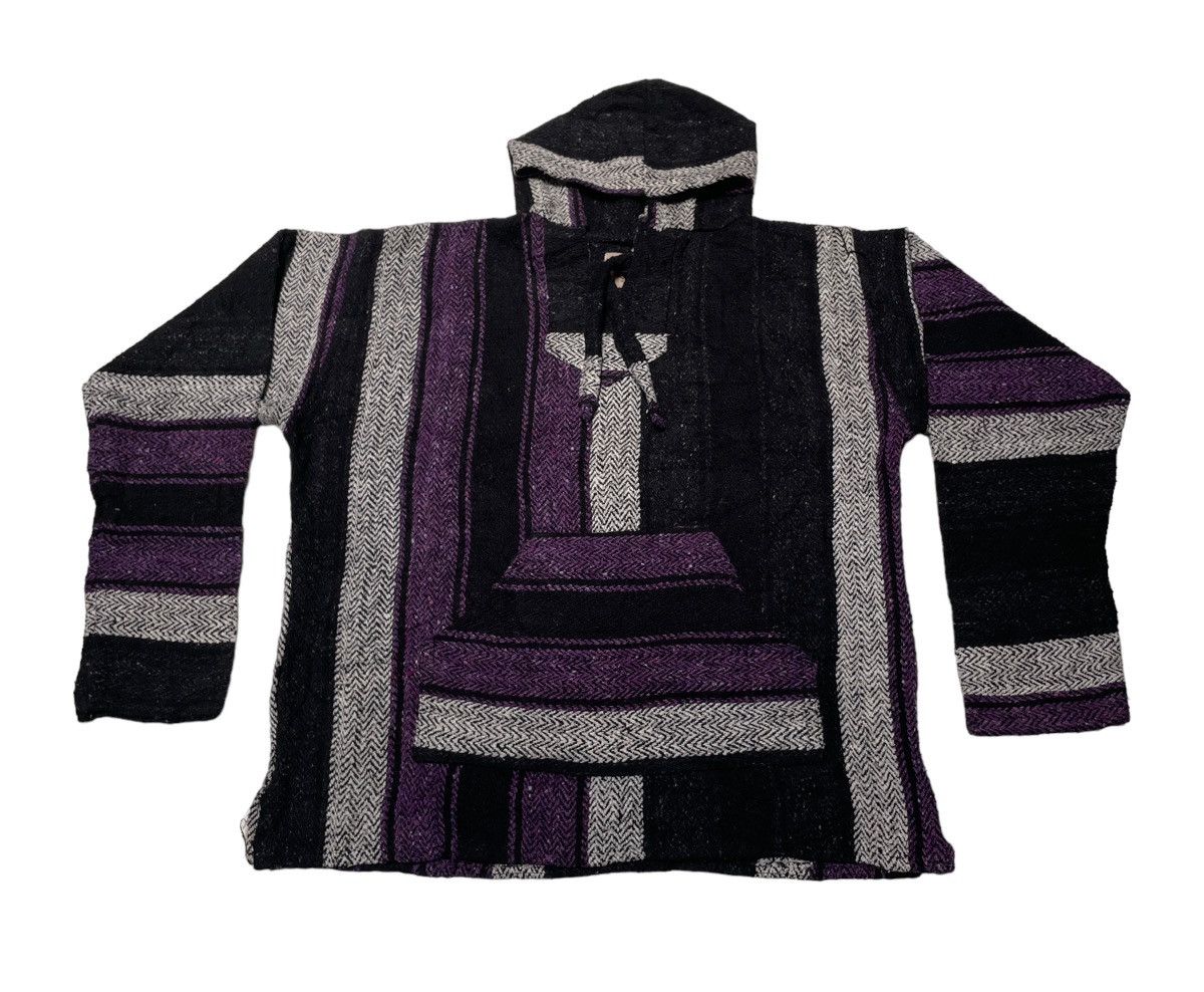 image of Vintage Mexican Surfur Hippie Poncho Hoodies 1990S in Purple, Men's (Size Small)
