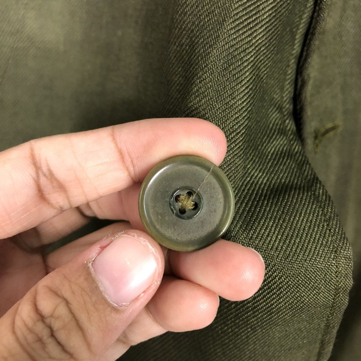 Vintage 🔥VINTAGE CHORE WORK MILITARY JACKET BUTTON BUZZ RICKSONS Size US S / EU 44-46 / 1 - 18 Thumbnail
