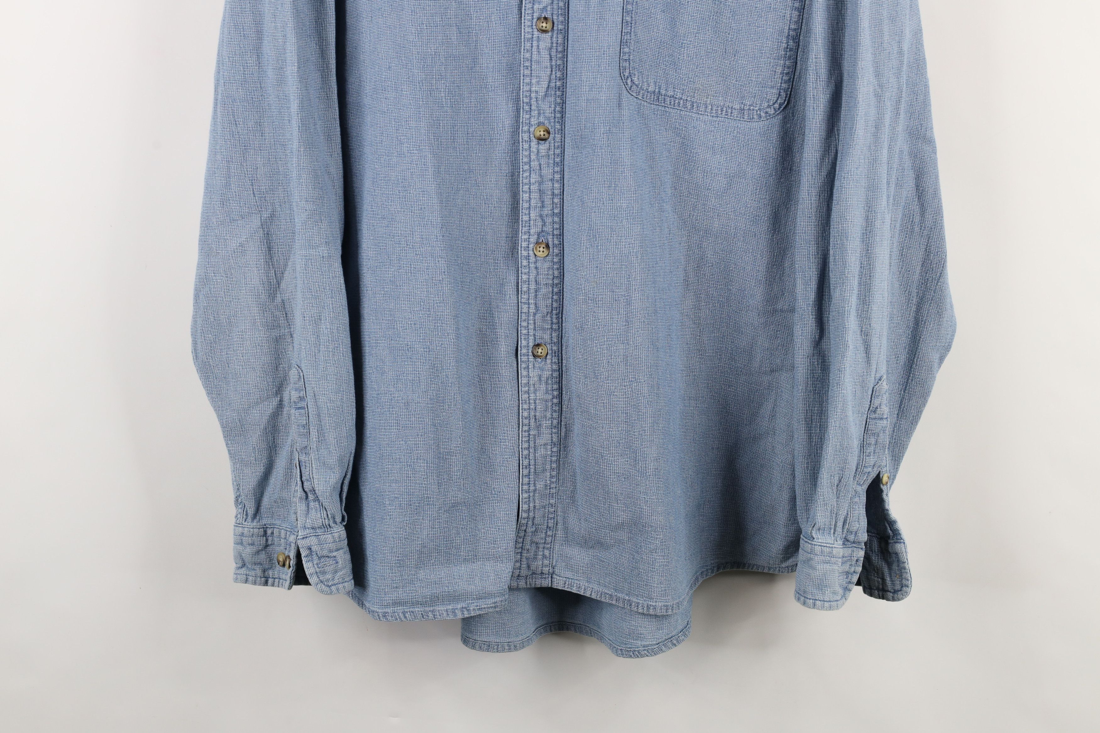 Vintage Vintage 90s M University of Michigan Button Down Shirt Blue Size US XXL / EU 58 / 5 - 3 Thumbnail