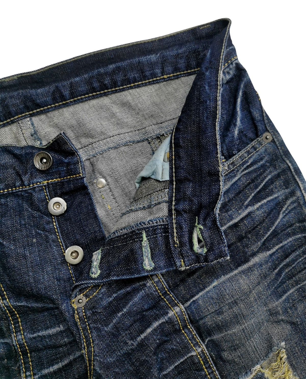 20471120 Slim Flare Jeans Buffalo Jeans Distress Denim Boot Cut Size US 33 - 8 Thumbnail