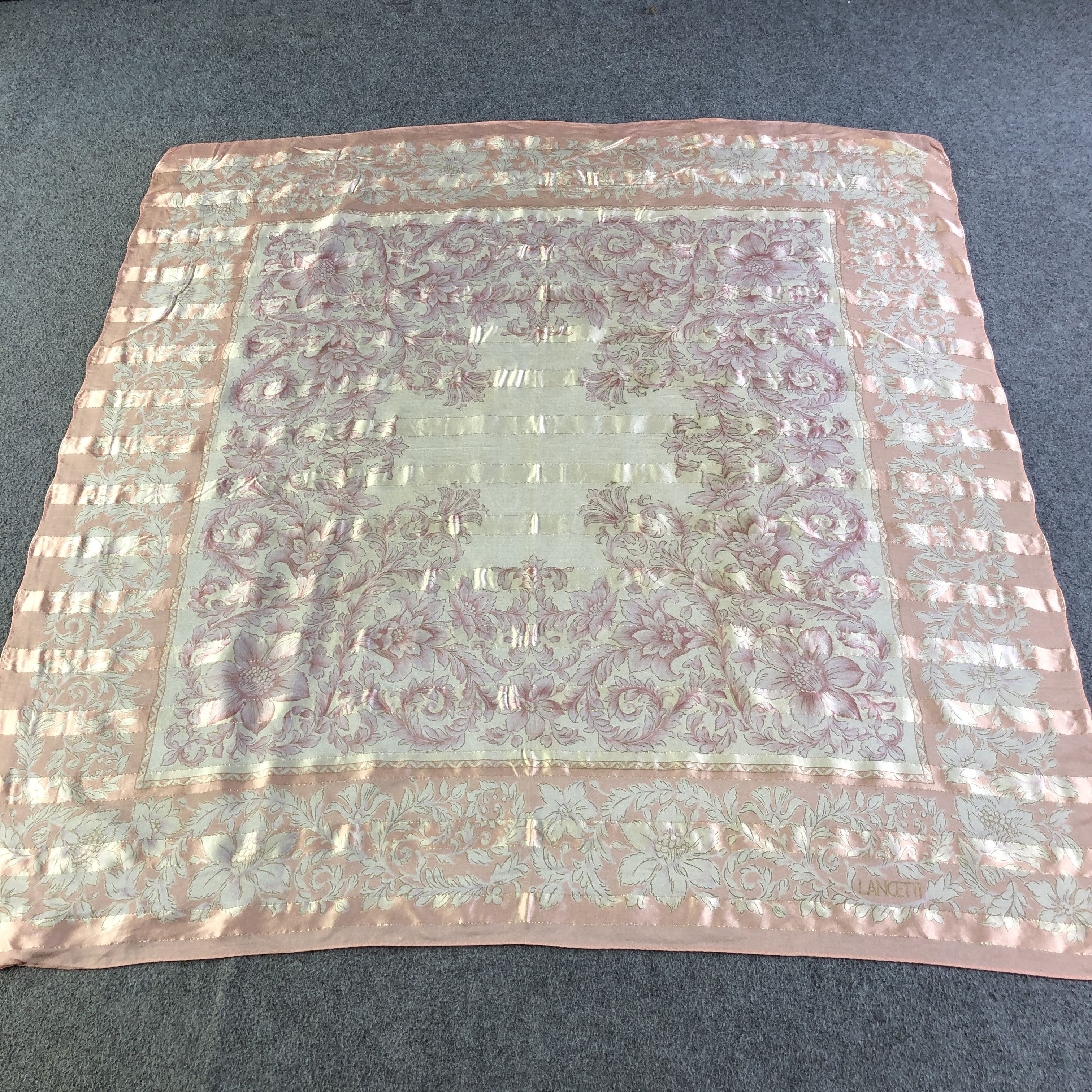 Lui di Lancetti Lancetti Luxury Floral Silk Scarf M983 Size ONE SIZE - 2 Thumbnail