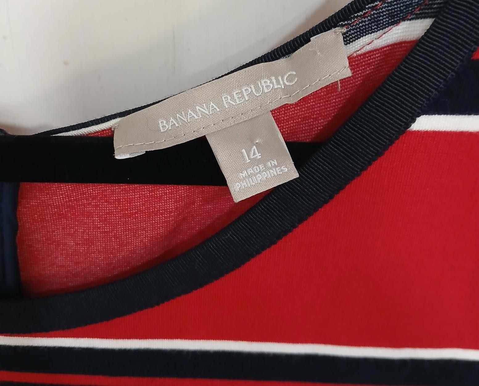 Banana Republic Banana Republic Striped Dress - Red/White/Navy Blue, Size 14 Size XL / US 12-14 / IT 48-50 - 2 Thumbnail