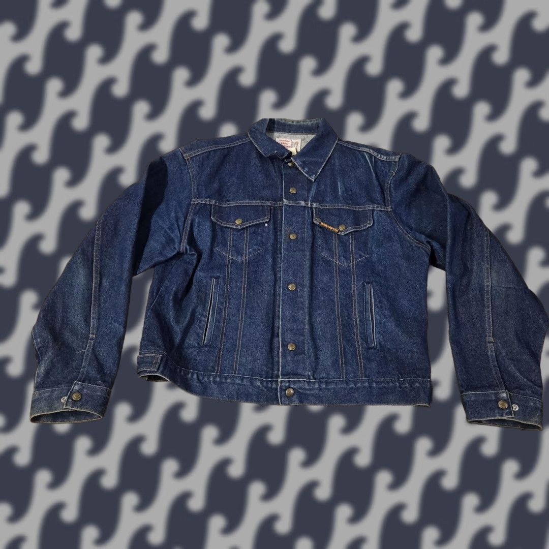 Vintage VINTAGE Saddle King Western Jacket Mens 46 Regular Blue Denim Trucker Made USA Size US S / EU 44-46 / 1 - 1 Thumbnail