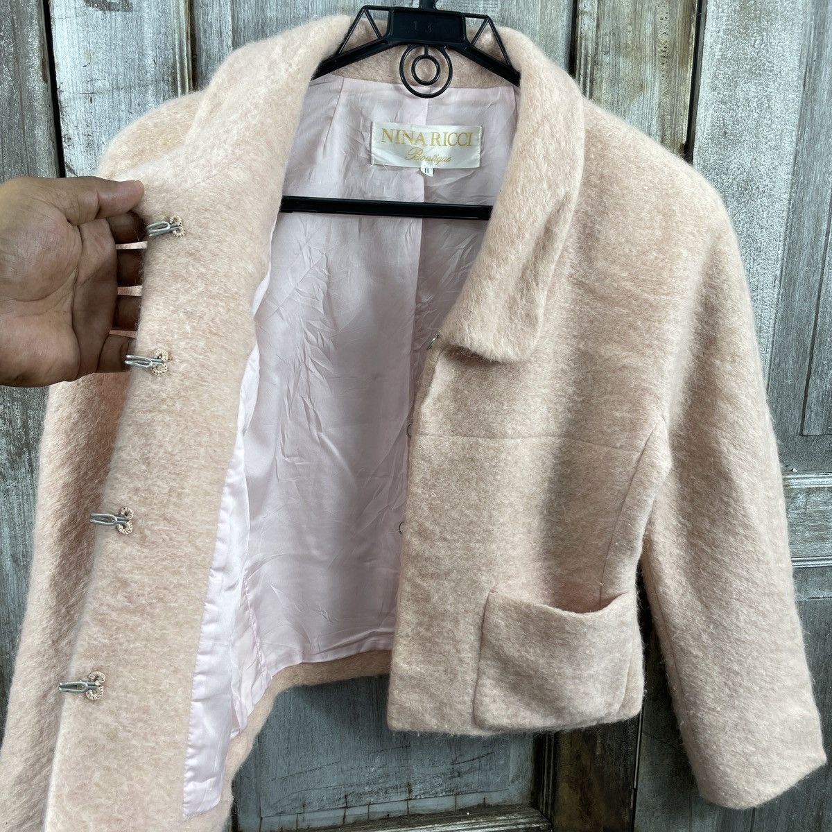 Nina Ricci × Vintage Vintage Nina Ricci Wool Cropped Jacket Size M / US 6-8 / IT 42-44 - 4 Thumbnail