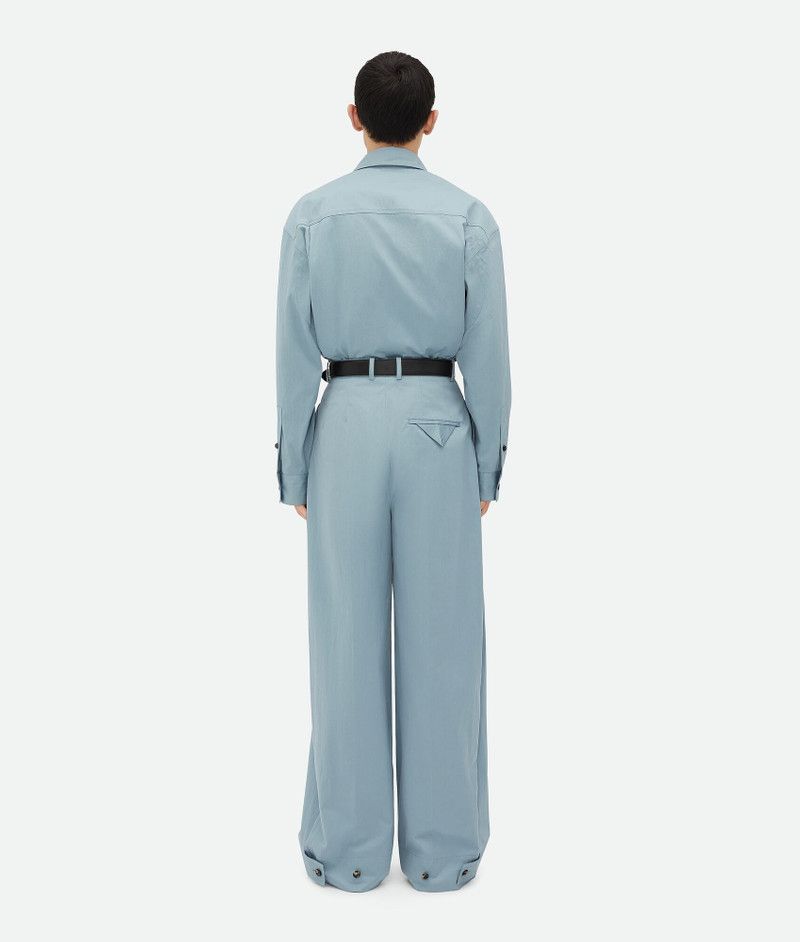 Bottega Veneta o1s1rm0326 Cotton Twill Trousers in Blue Size US 34 / EU 50 - 3 Thumbnail