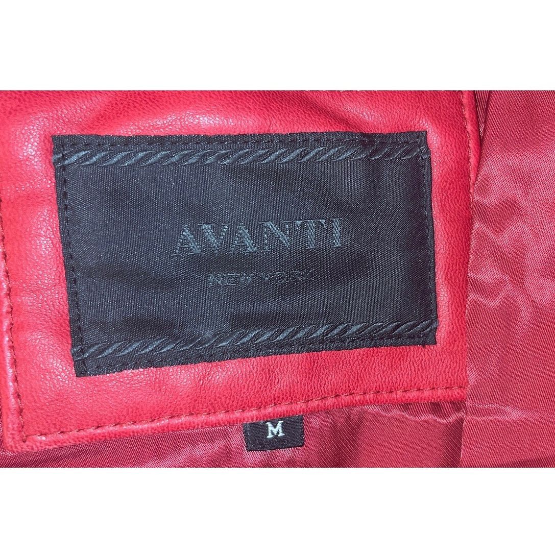 Other Vintage 80s AVANTI Leather Red Leather Jacket - Size: M Size M / US 6-8 / IT 42-44 - 10 Thumbnail