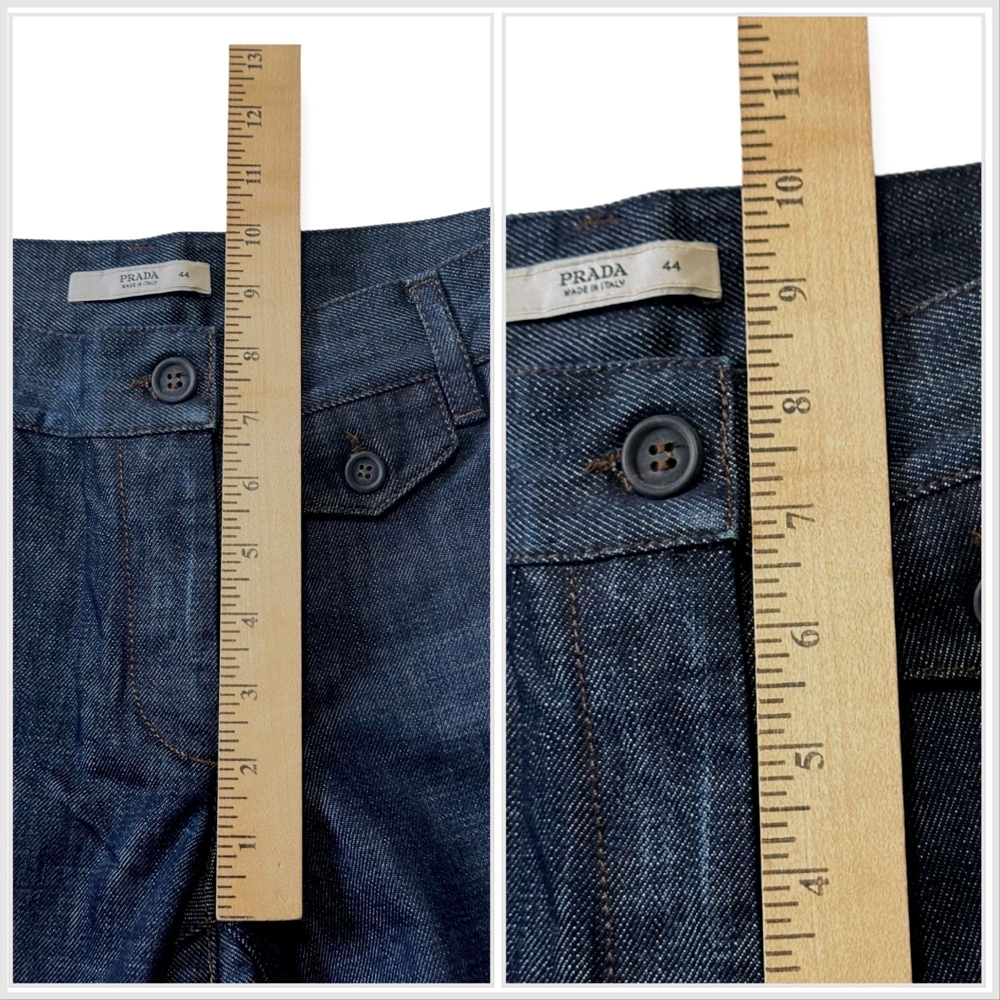 Prada Prada Denim Cropped Pants, size Italian 44/US 10/M Size 30" / US 8 / IT 44 - 14 Thumbnail