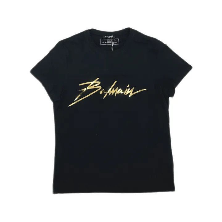 Balmain Balmain Casual Black Short Sleeve T-Shirt -2507 Size US XL / EU 56 / 4 - 2 Thumbnail