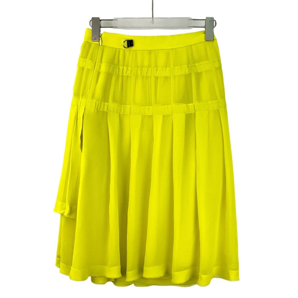 Louis Vuitton Louis Vuitton Yellow Irregular Pleated Casual Skirt K26WX Size 25" / US 0 / IT 36 - 2 Thumbnail