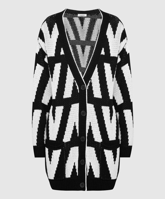 Valentino o1y0326 Cardigan in Black/White Size XS / US 0-2 / IT 36-38 - 1 Thumbnail