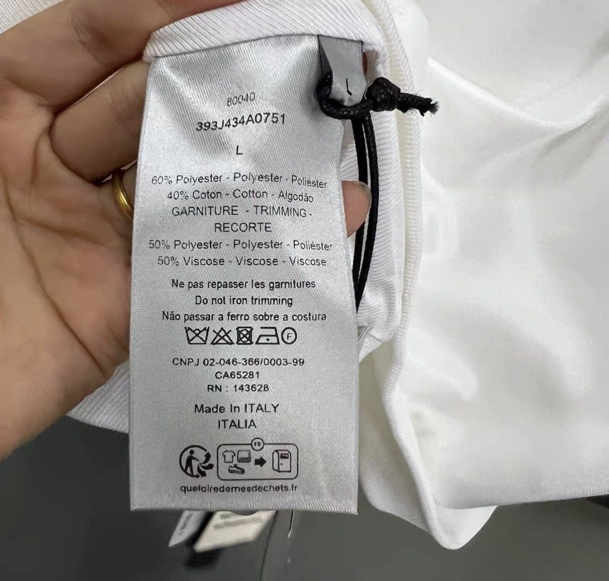 Dior Dior White CD Logo Zip-Up Jacket J41 Size L / US 10 / IT 46 - 4 Thumbnail