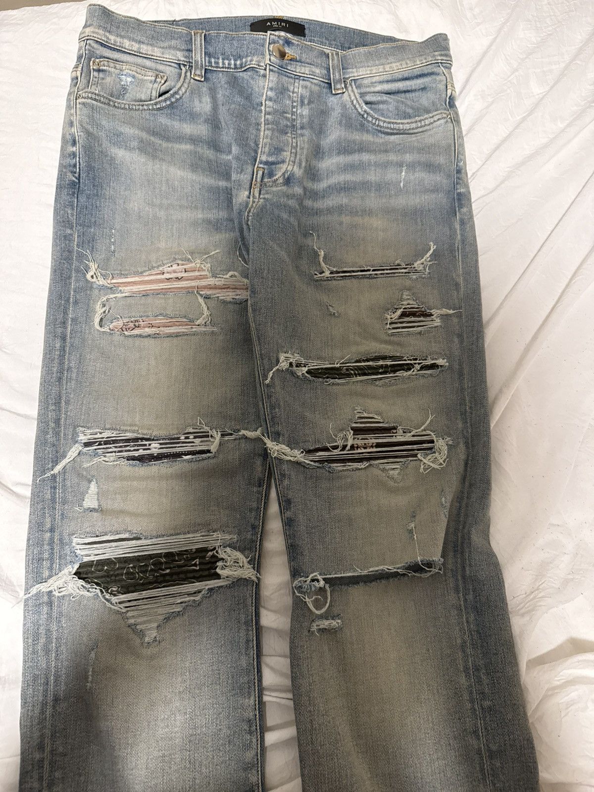 Amiri Amiri thrasher ripped camo patches skinny Size US 32 / EU 48 - 4 Thumbnail