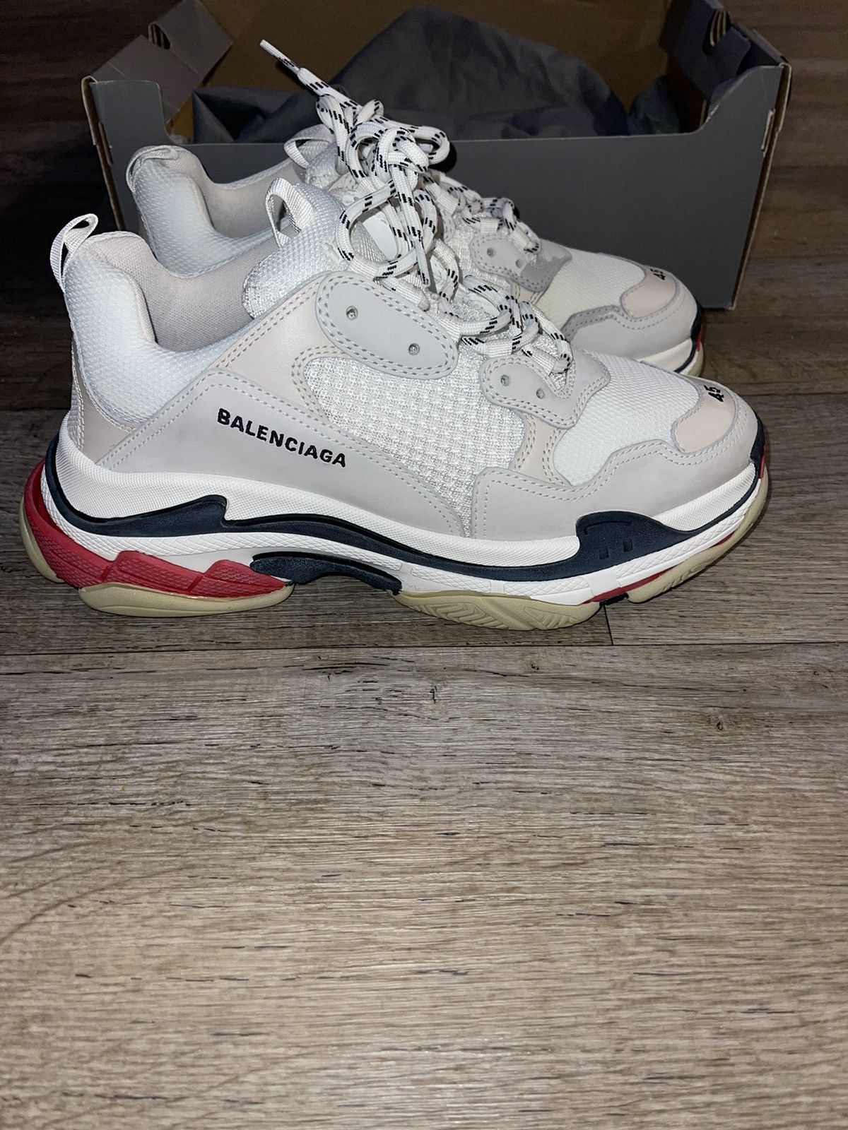 Balenciaga Balenciaga Triple S sneaker 'White Black Red' Size US 12 / EU 45 - 3 Thumbnail