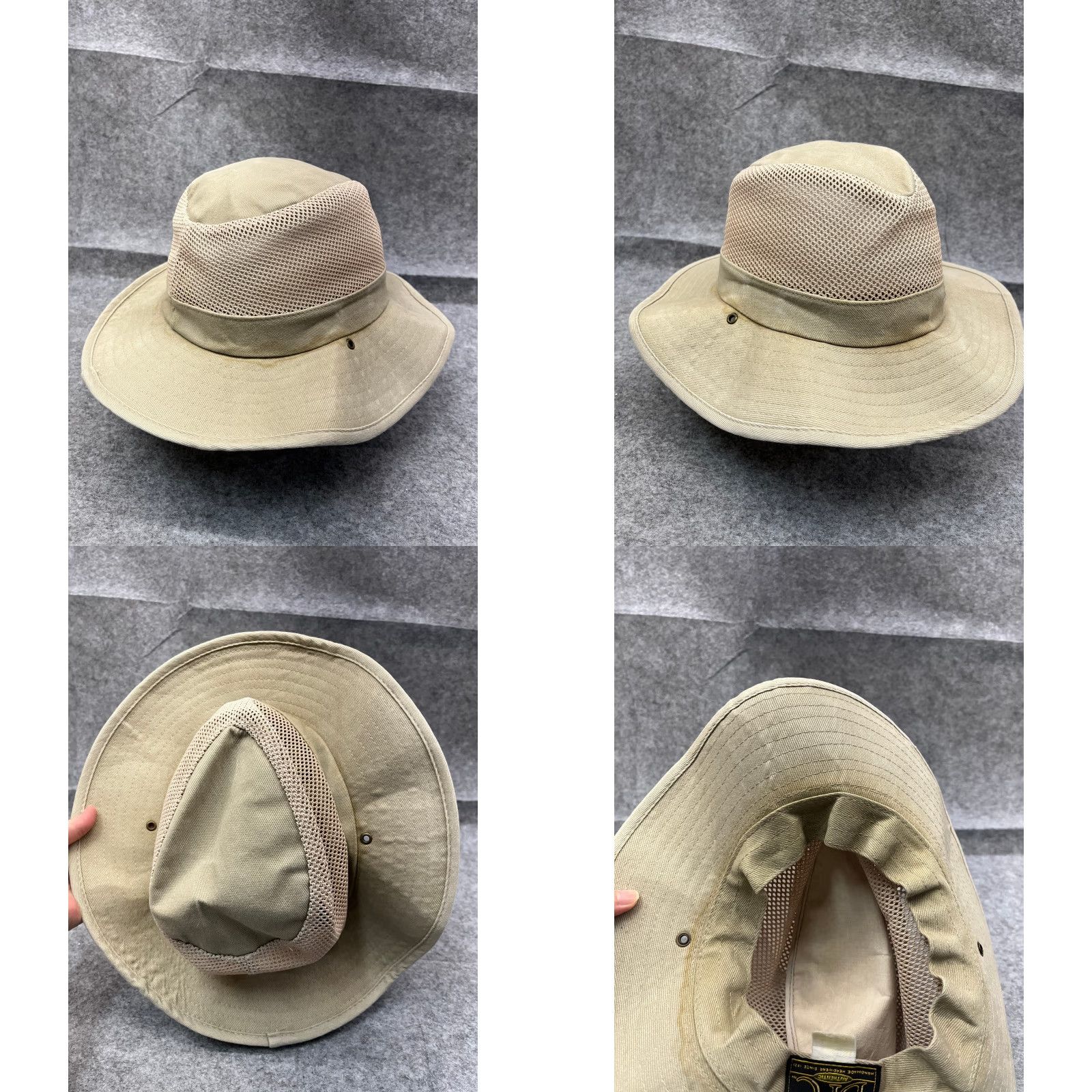 Vintage Dorfman Pacific Bucket Hat Adult One Size Beige Cotton Blend Twill Hat Cap Camping Fishing Hiking Travel Workwear Adjustable Lightweight Men Size ONE SIZE - 8 Thumbnail