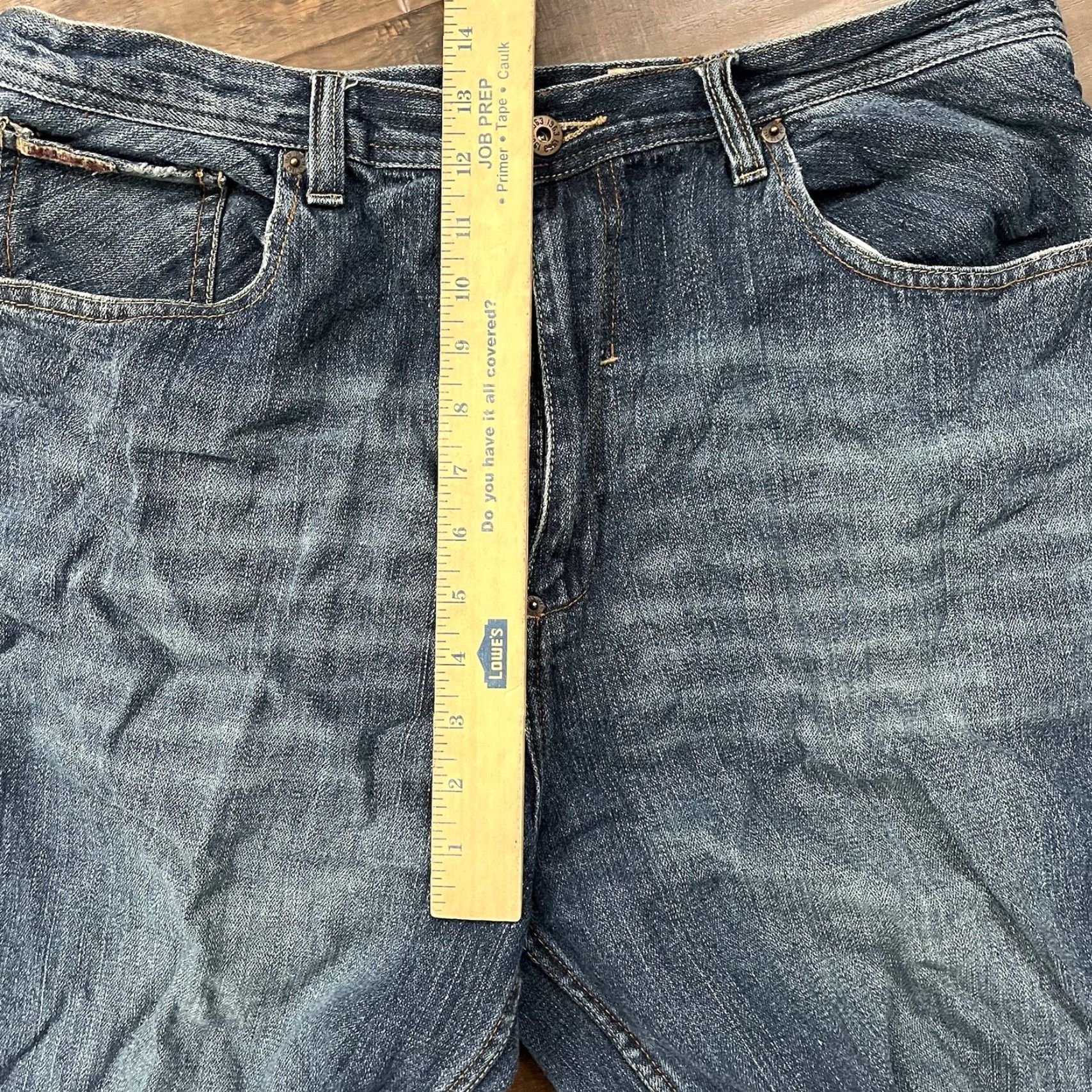 Vintage VINTAGE Meoshe Jeans Men’s 34x31 Blue Wide-Leg Baggy 90s Hip Hop Grunge 34x31 Jeans Men’s Blue Denim Cotton 5-Pocket Regular Inseam 31in XS? Size US 34 / EU 50 - 4 Thumbnail