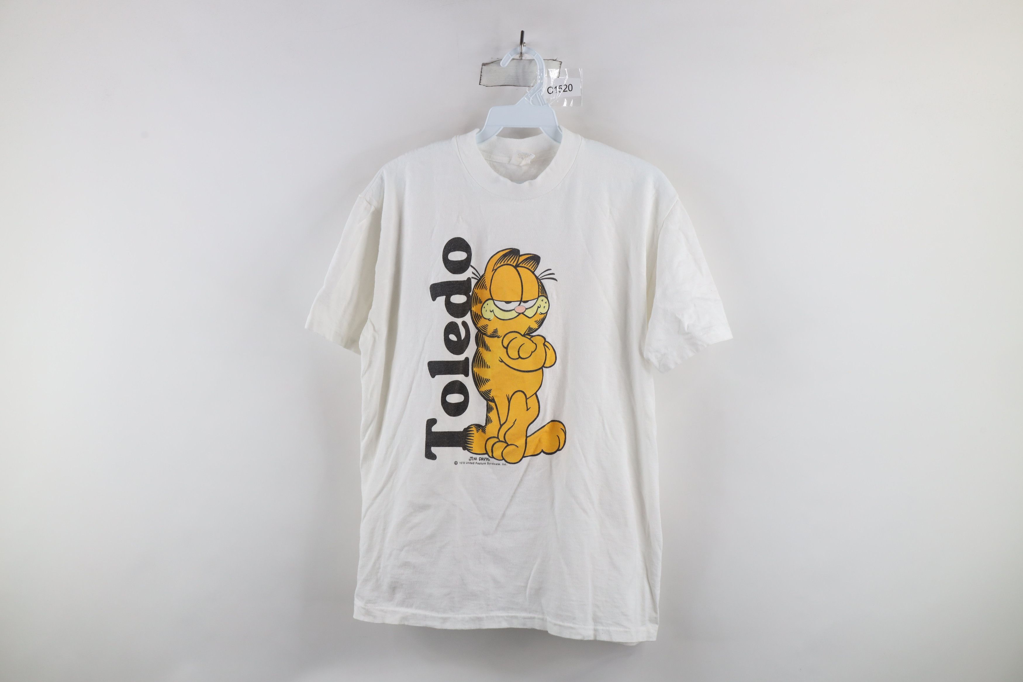 Vintage Vintage 70s Garfield the Cat Toledo Ohio T-Shirt White USA Size US L / EU 52-54 / 3 - 1 Thumbnail