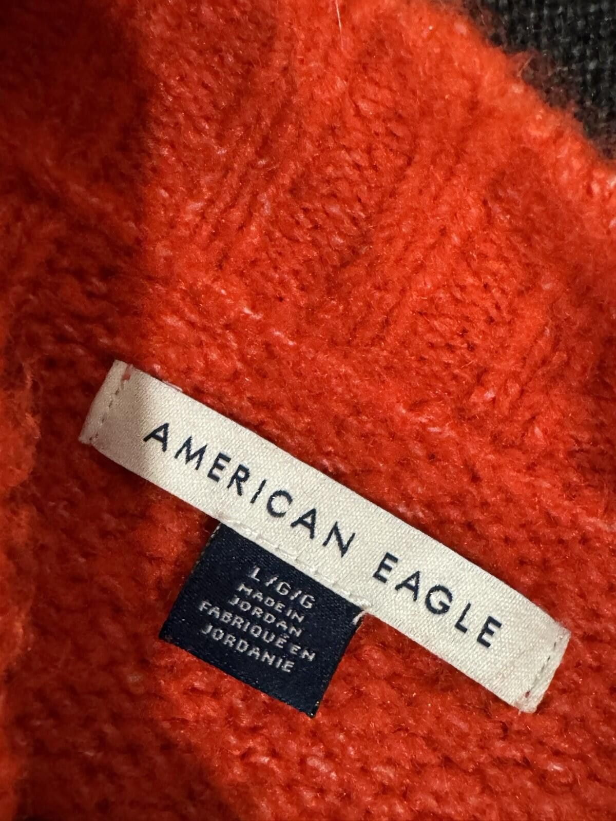 American Eagle Outfitters American Eagle Whoa So Soft Cable Knit Sweater Red Crewneck Size L / US 10 / IT 46 - 12 Thumbnail