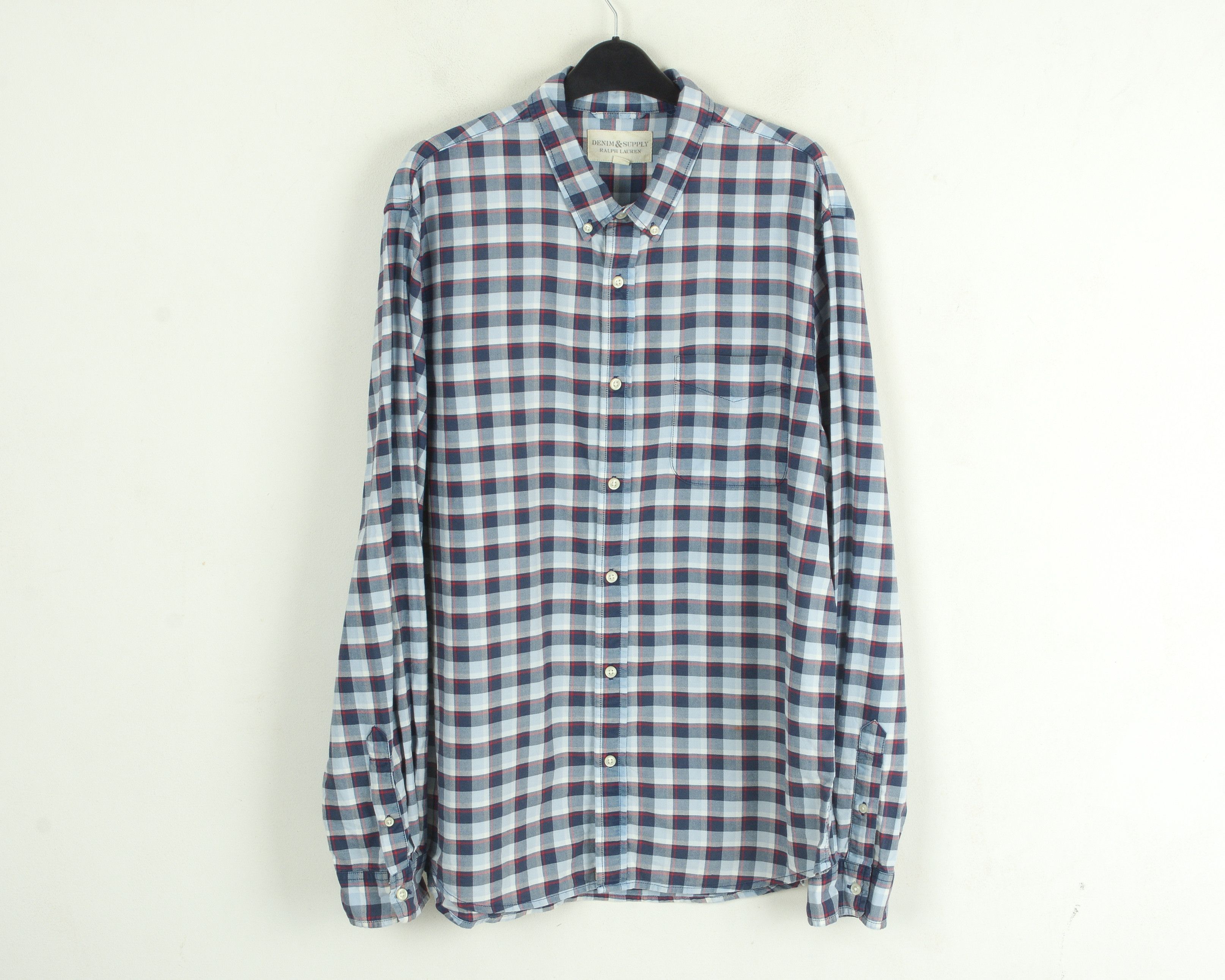 Polo Ralph Lauren Shirt XL Check Long Sleeve Plaid Cotton Casual Regular Top Size US XL / EU 56 / 4 - 1 Thumbnail