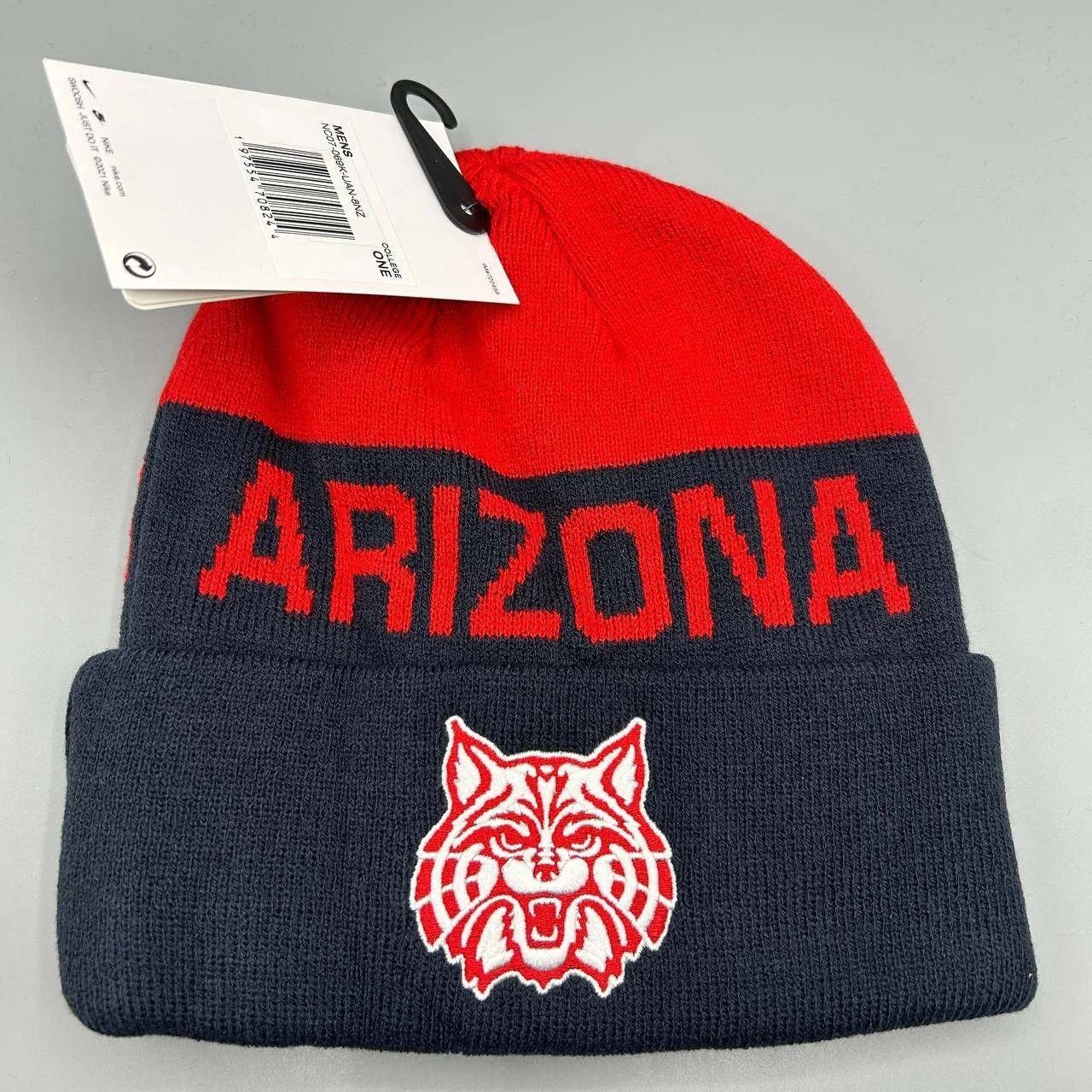 Nike Arizona Wildcats x Nike Hat Men Navy Red Cuffed Beanie Cap Size ONE SIZE - 1 Thumbnail