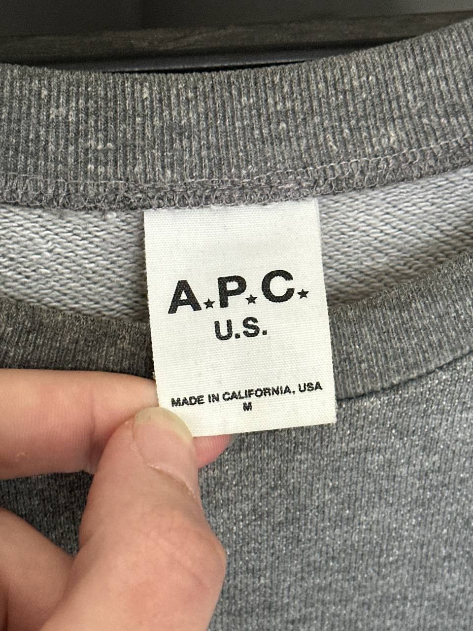 A.P.C. A.P.C. Heavyweight Grey USA Sweatshirt Crewneck Size US M / EU 48-50 / 2 - 6 Thumbnail