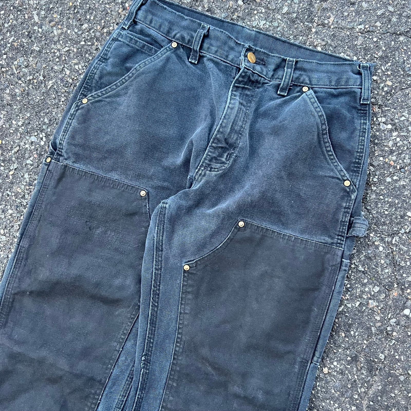 Carhartt × Vintage Vintage carhartt black double knee work wear carpenter pants Size US 29 - 2 Thumbnail