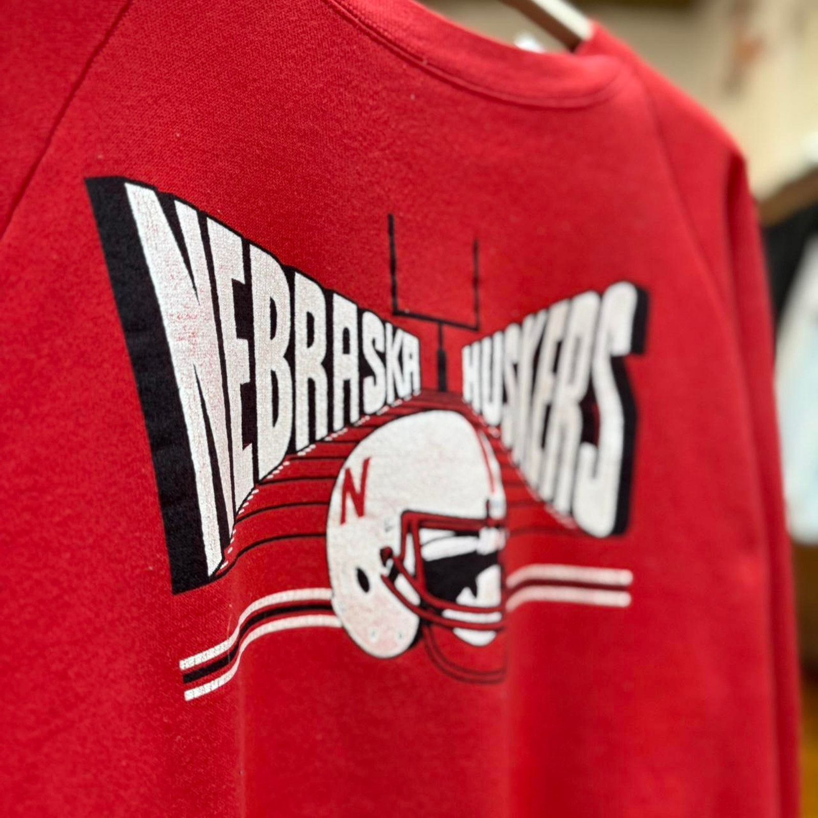 Vintage Vintage 90s Nebraska Husker Football Helmet Crewneck Size US XL / EU 56 / 4 - 4 Thumbnail