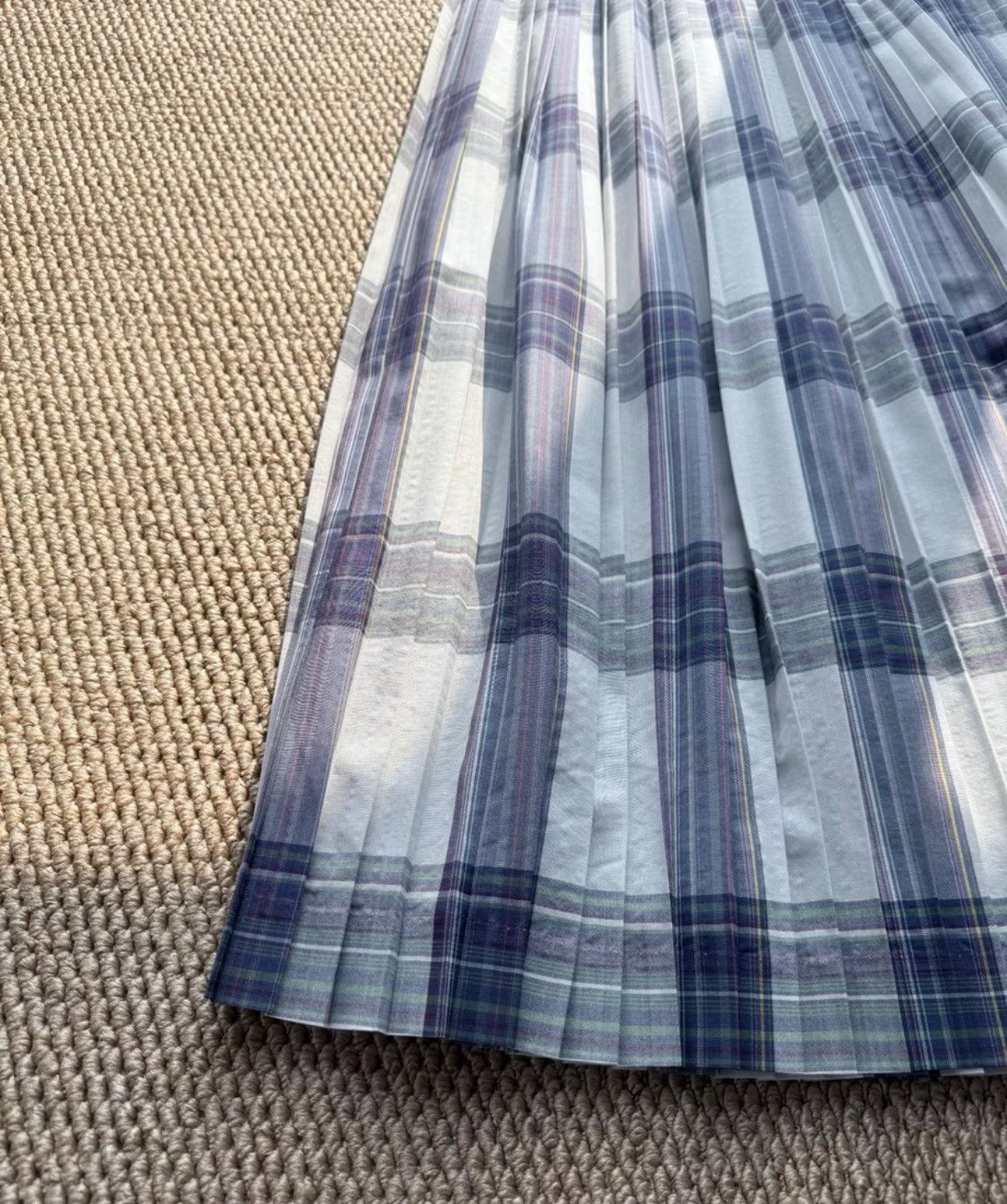 Auralee AURALEE Plaid Wool Pleated Skirt K23 Size 26" / US 2 / IT 38 - 4 Thumbnail