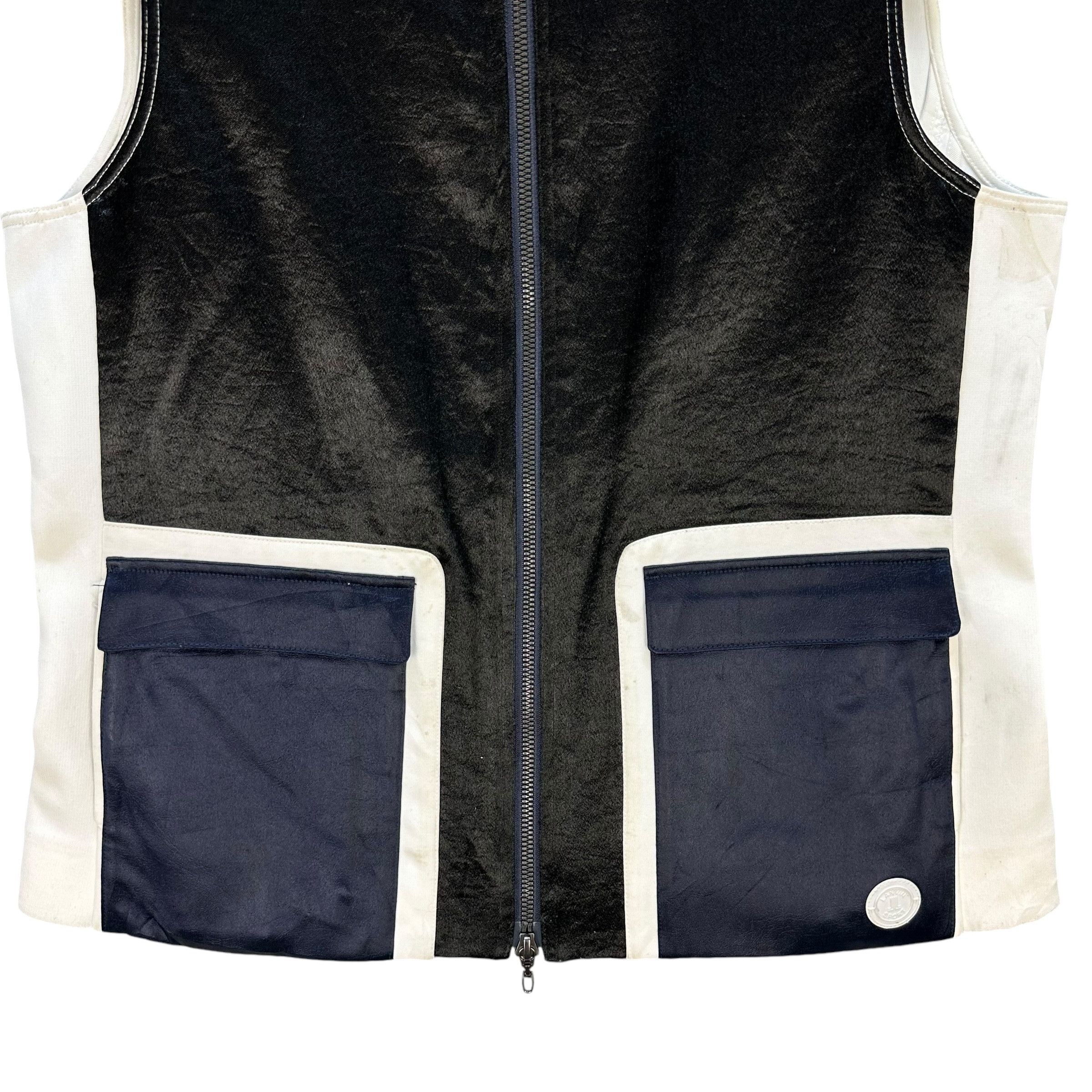 LANVIN SPORT Black White Polyester Vest #A69-1661