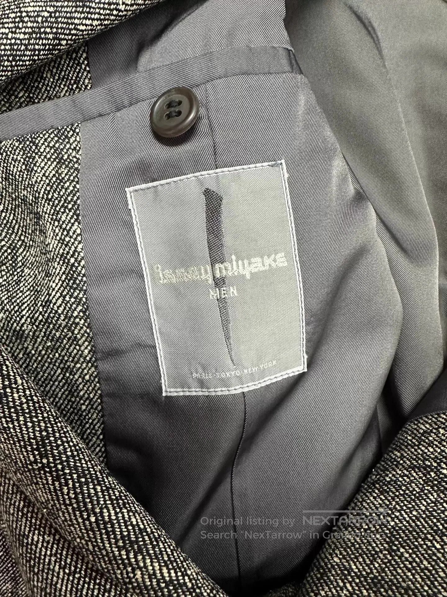 Issey Miyake Gray Herringbone Pattern Blazer - Size M. Size US M / EU 48-50 / 2 - 6 Thumbnail