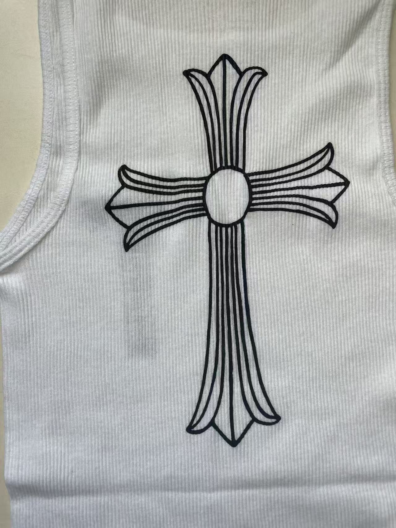 Chrome Hearts Chrome Hearts Cross T-Bar White Tank Top Size S / US 4 / IT 40 - 6 Thumbnail