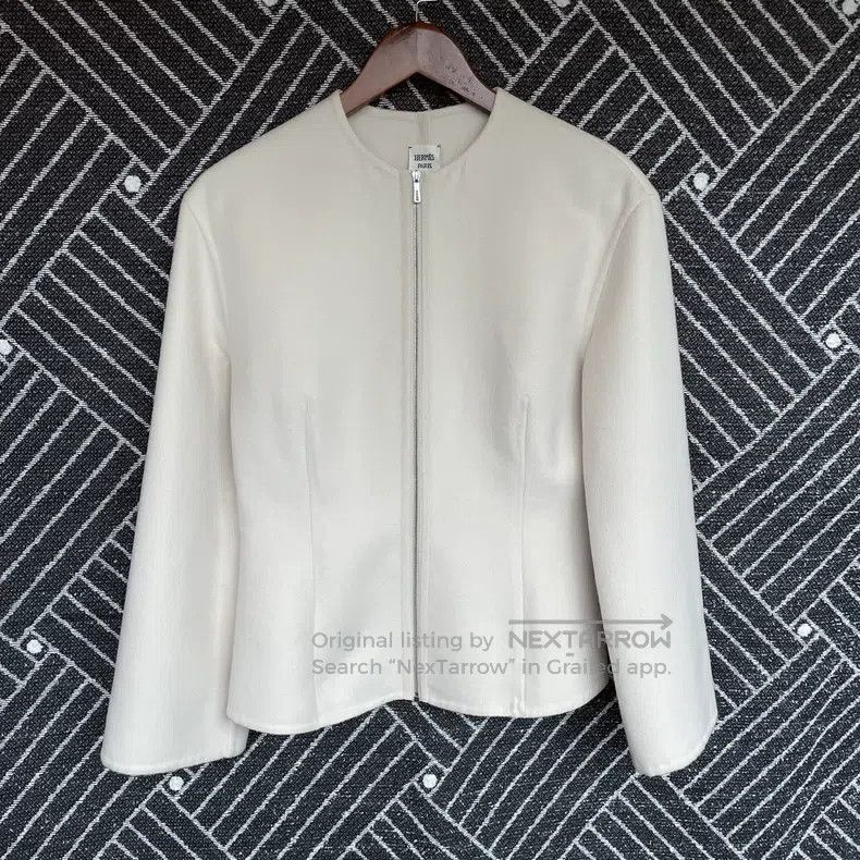 Hermes Hermes Double-sided cashmere open-front cardigan, beige, p Size XS / US 0-2 / IT 36-38 - 1 Thumbnail