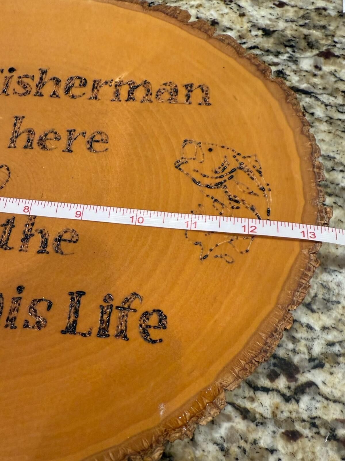 Other Fisherman natural wooden oval engraved plaque bark trim Size ONE SIZE - 3 Thumbnail