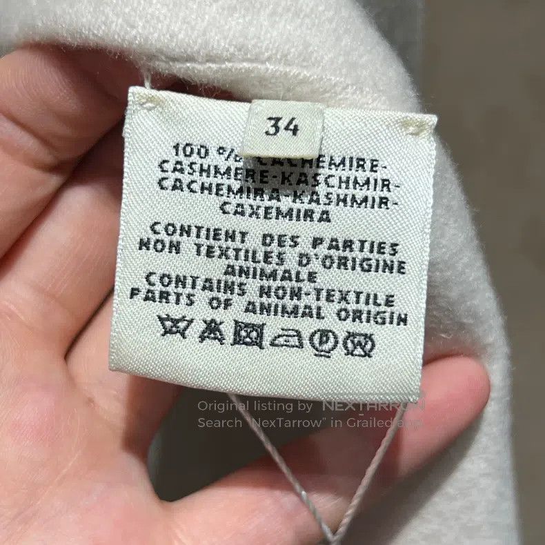 Hermes Hermes Off-White Double-Faced Cashmere Coat Size XXS / US 00 / IT 34 - 4 Thumbnail
