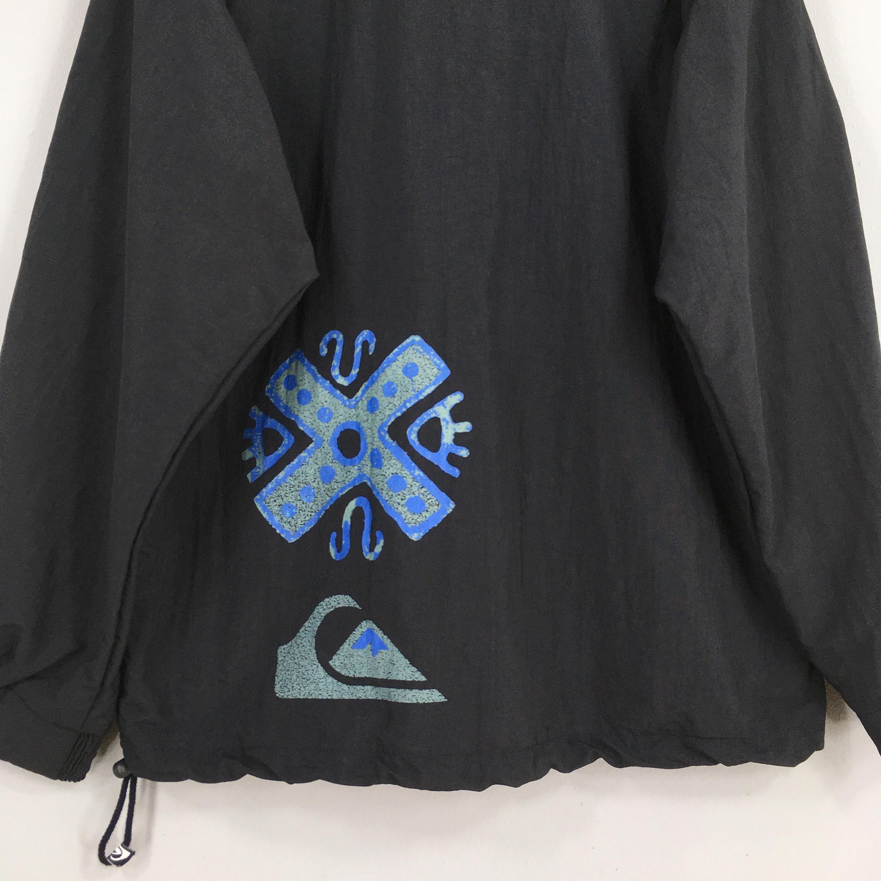 Quiksilver Vintage 90s Quiksilver Surf Black Anorak Jacket Small Size US S / EU 44-46 / 1 - 9 Thumbnail
