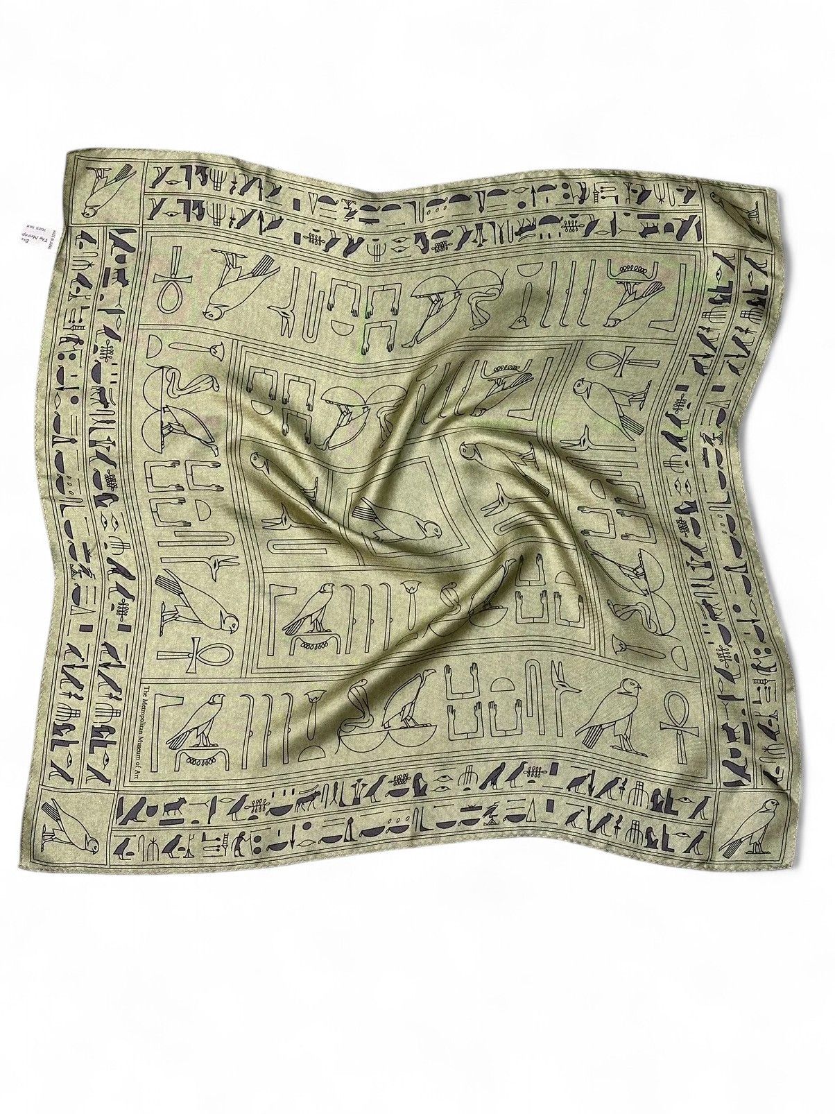 Other Egyptian Print Silk Scarf The Met Vintage Museum Collectible Size ONE SIZE - 2 Thumbnail