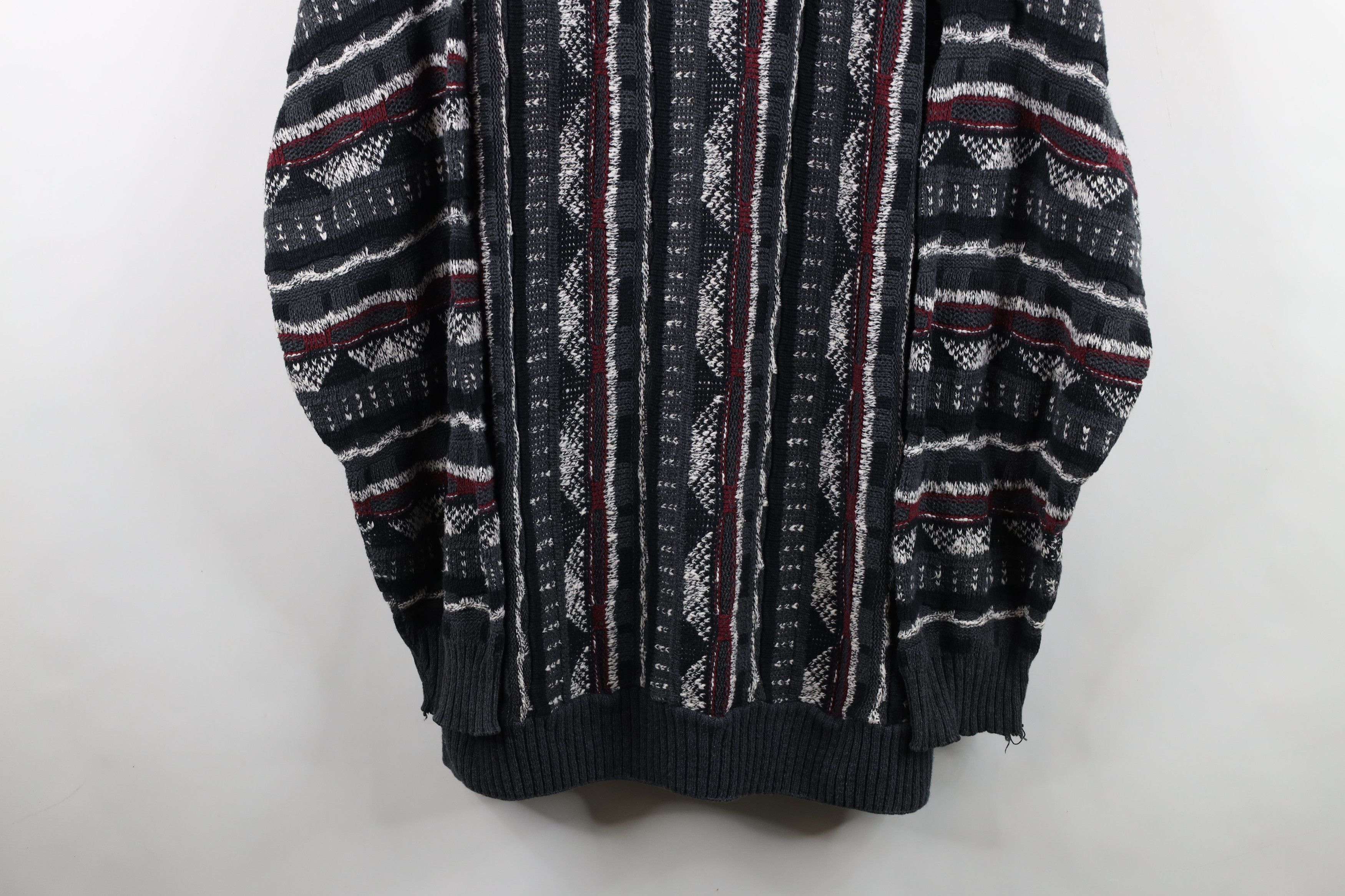 Vintage Vintage 90s Coogi Style Striped Knit Crewneck Sweater Size US XL / EU 56 / 4 - 3 Thumbnail