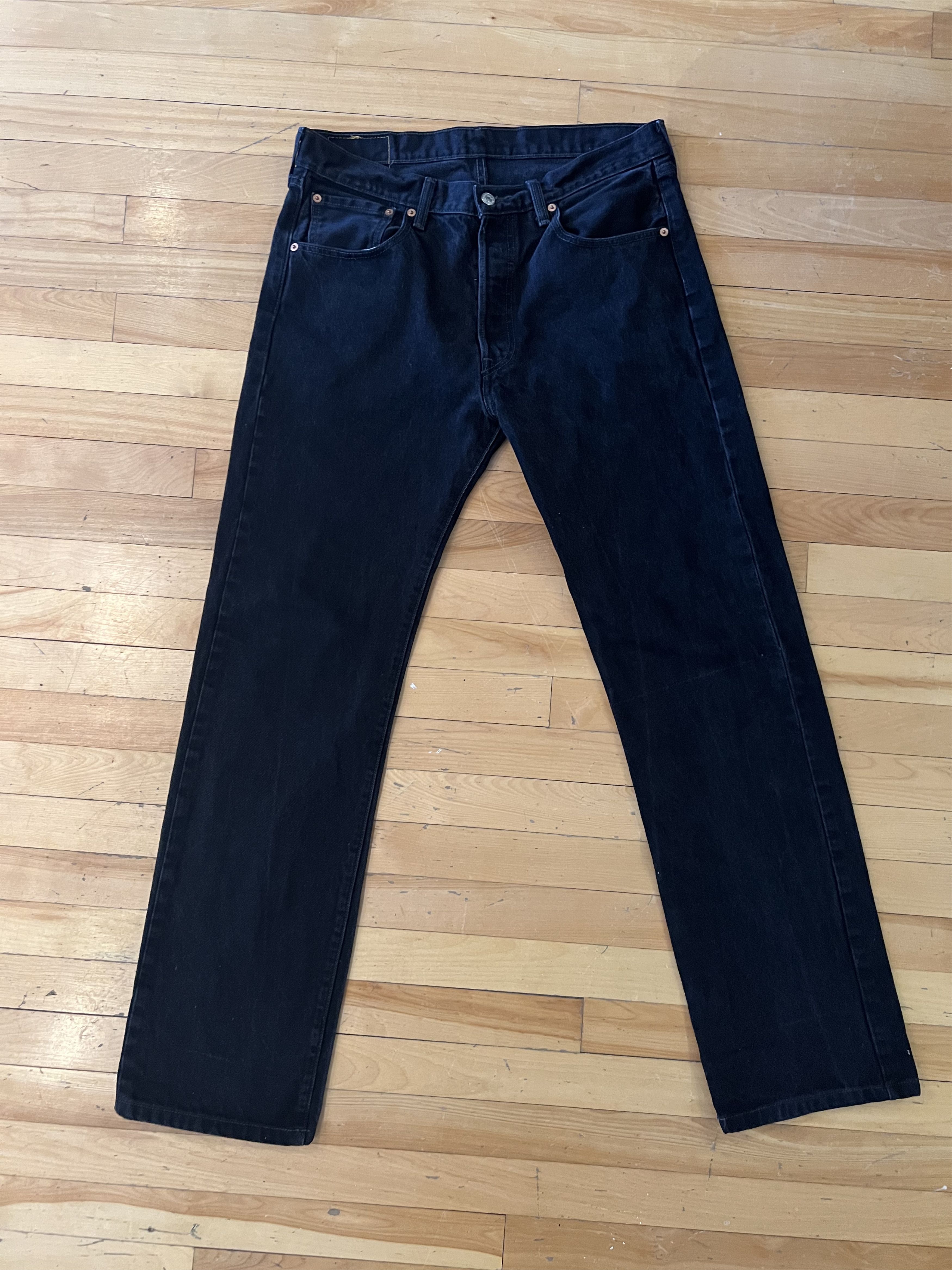 Levi's Levis 501 Black Denim Jeans Size US 34 / EU 50 - 1 Thumbnail