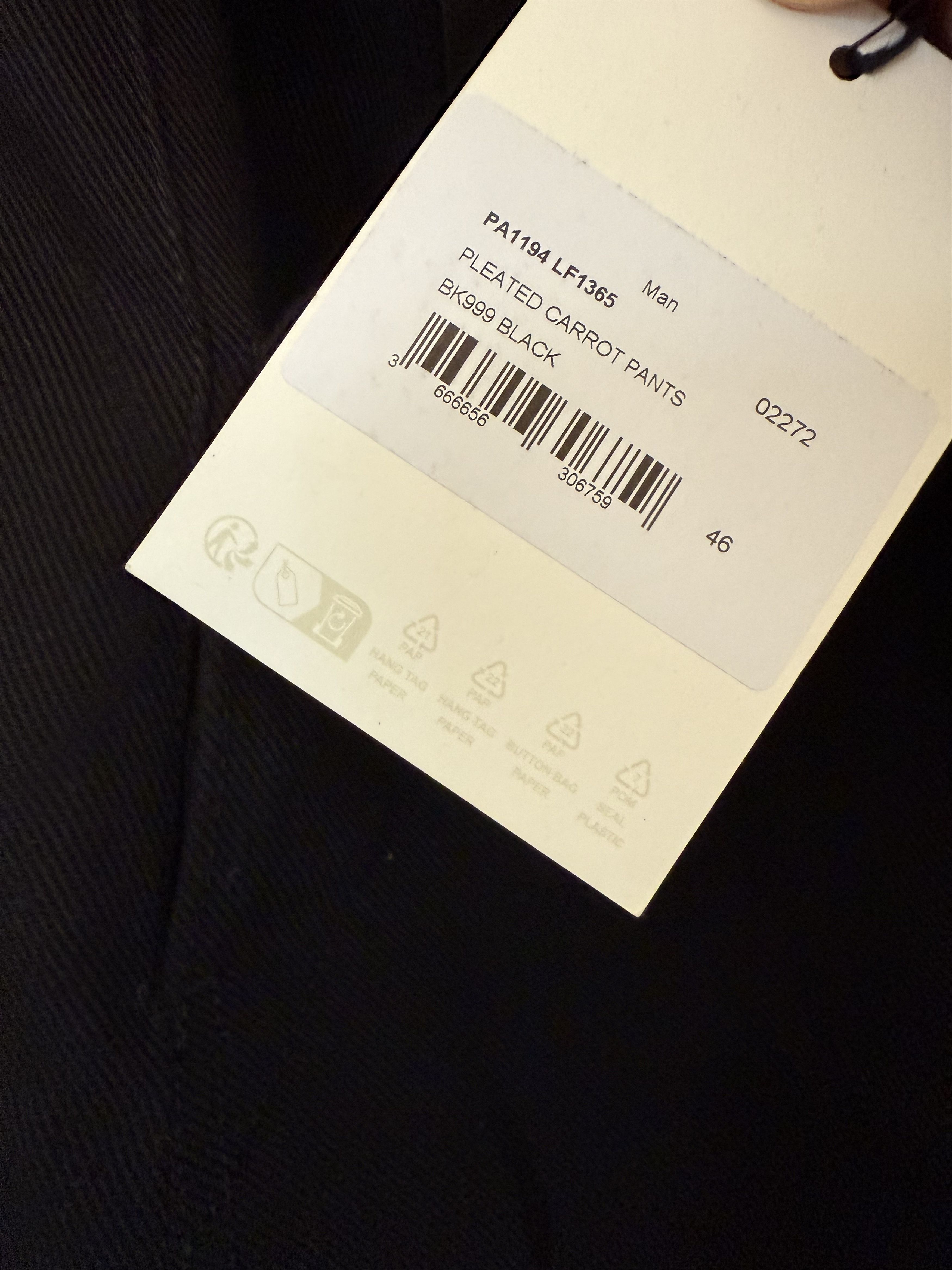 Lemaire LEMAIRE PLEATED CARROT PANTS BLACK Size US 30 / EU 46 - 4 Thumbnail