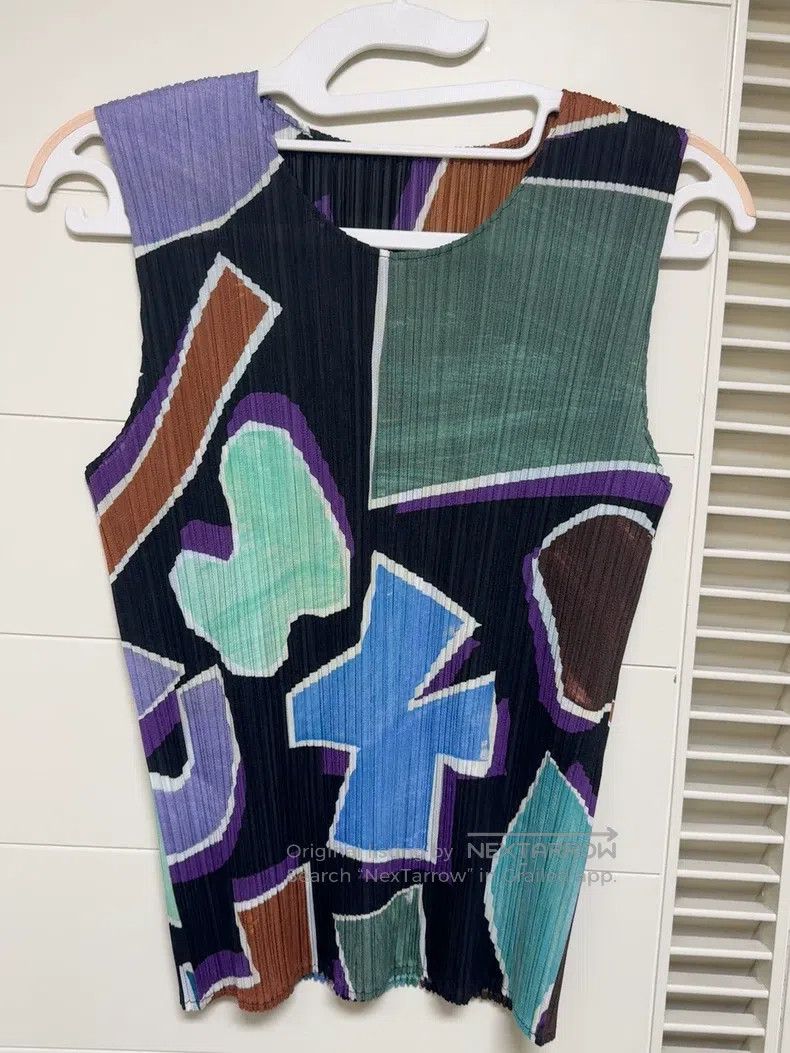 Issey Miyake Issey Miyake Color-Block Tank Top Size L / US 10 / IT 46 - 1 Thumbnail