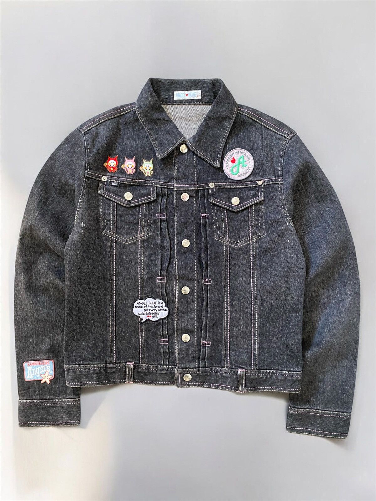 Angel Blue 2000s Angel Blue - Iconic Cute Girls Mascots Denim Jacket Size L / US 10 / IT 46 - 1 Thumbnail